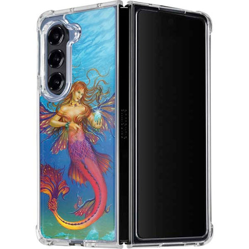 Mermaid Water Fairy by Ed Beard Jr Galaxy Z Fold5 5G Clear Case