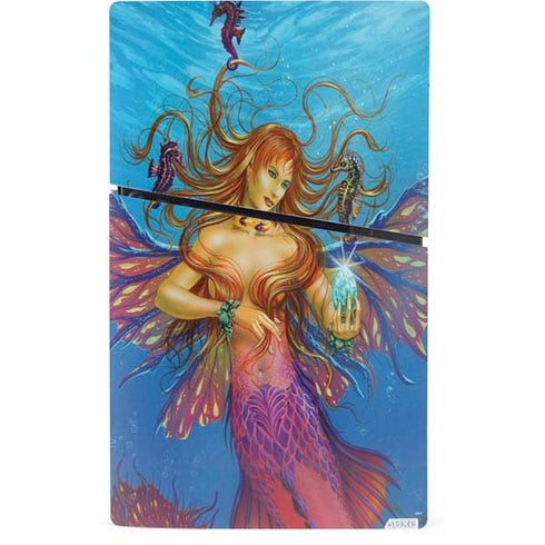 Mermaid Water Fairy by Ed Beard Jr PS5 Slim Digital Edition Console Skin