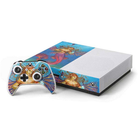 Ed Beard Jr. Mermaid Water Fairy Xbox One S Console and Controller Bundle Skin