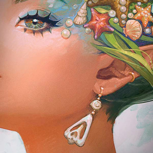 Mermaid with Sea Stars in Her Hair by Ivy Dolamore Amazon Echo Skin