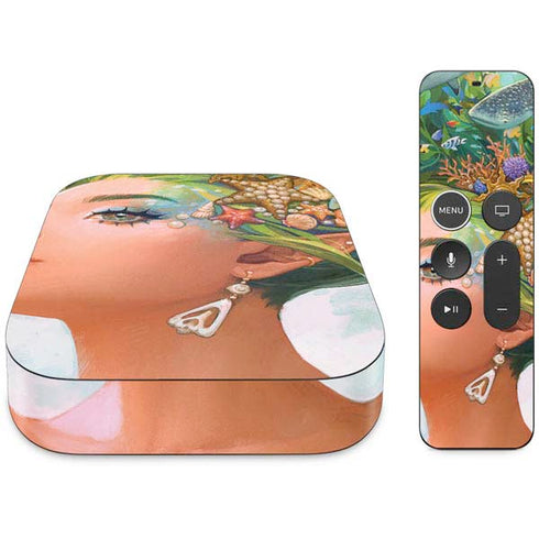 Mermaid with Sea Stars in Her Hair by Ivy Dolamore Apple TV Skin