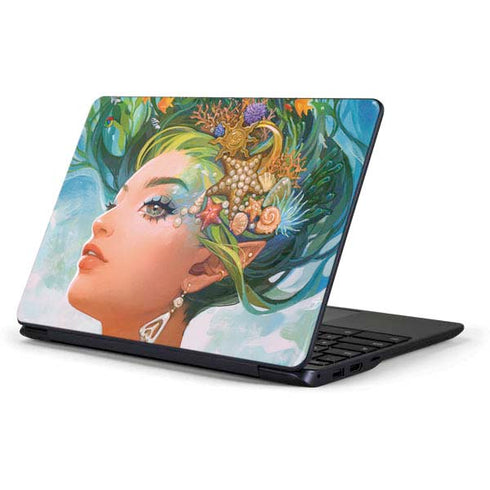 Mermaid with Sea Stars in Her Hair by Ivy Dolamore Samsung Chromebook Skin