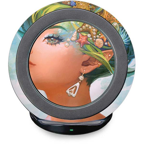 Mermaid with Sea Stars in Her Hair by Ivy Dolamore Fast Charge Wireless Charging Stand Skin