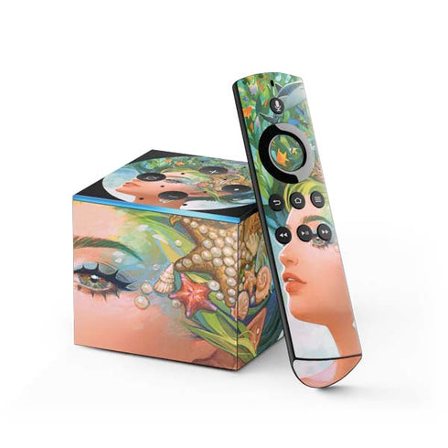 Mermaid with Sea Stars in Her Hair by Ivy Dolamore Fire TV Cube Skin