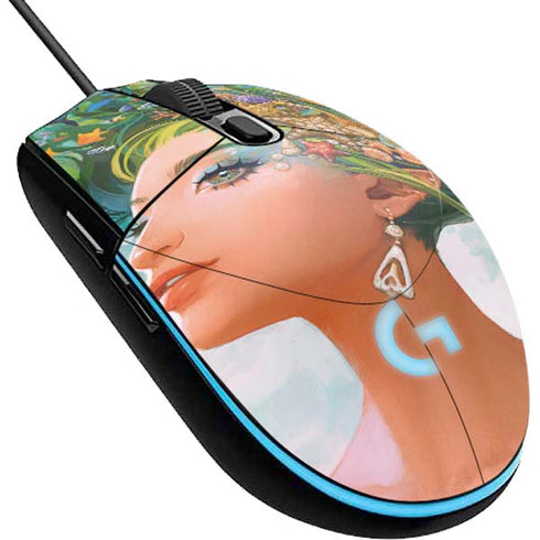 Mermaid with Sea Stars in Her Hair by Ivy Dolamore G203 Prodigy RGB Wired Gaming Mouse Skin