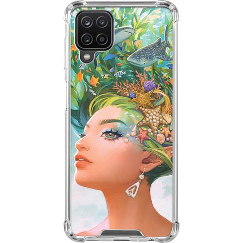 Mermaid with Sea Stars in Her Hair by Ivy Dolamore Galaxy A12 Clear Case