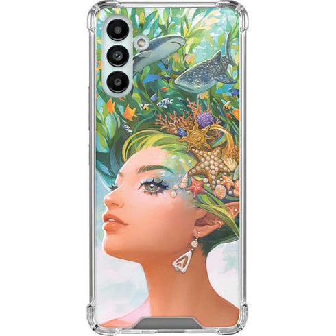 Mermaid with Sea Stars in Her Hair by Ivy Dolamore Galaxy A13 5G Clear Case