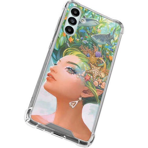 Mermaid with Sea Stars in Her Hair by Ivy Dolamore Galaxy A13 5G Clear Case