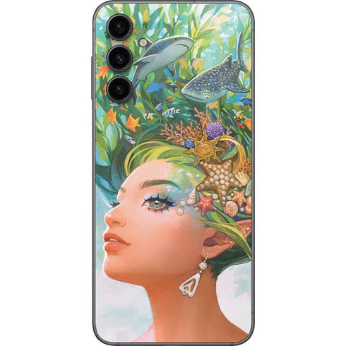 Mermaid with Sea Stars in Her Hair by Ivy Dolamore Galaxy A14 5G Skin