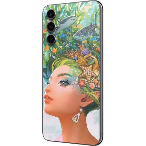 Mermaid with Sea Stars in Her Hair by Ivy Dolamore Galaxy A14 5G Skin