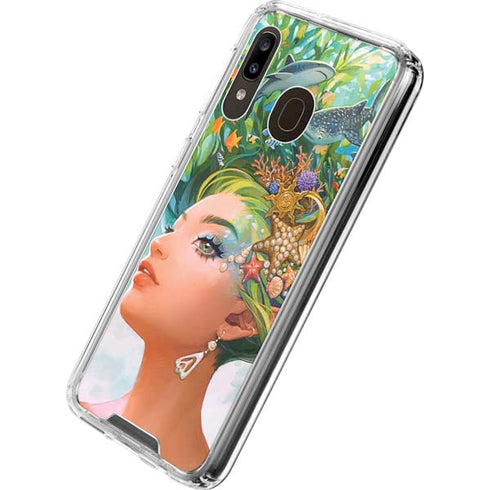 Mermaid with Sea Stars in Her Hair by Ivy Dolamore Galaxy A30 Clear Case
