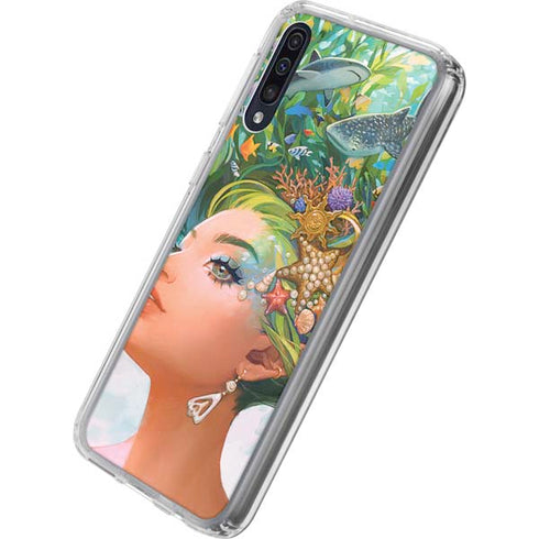 Mermaid with Sea Stars in Her Hair by Ivy Dolamore Galaxy A50 Clear Case