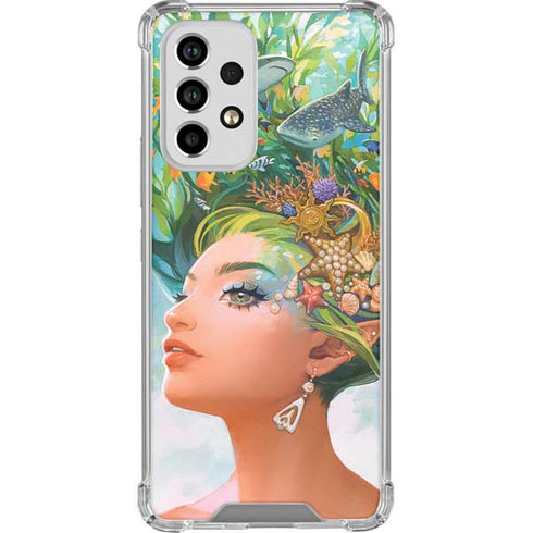 Mermaid with Sea Stars in Her Hair by Ivy Dolamore Galaxy A53 5G Clear Case