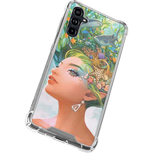 Mermaid with Sea Stars in Her Hair by Ivy Dolamore Galaxy A54 5G Clear Case