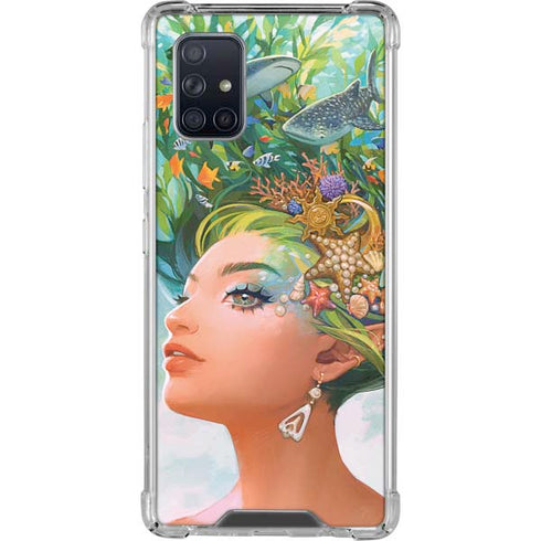 Mermaid with Sea Stars in Her Hair by Ivy Dolamore Galaxy A71 5G Clear Case