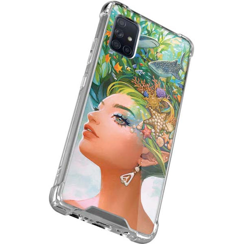 Mermaid with Sea Stars in Her Hair by Ivy Dolamore Galaxy A71 5G Clear Case