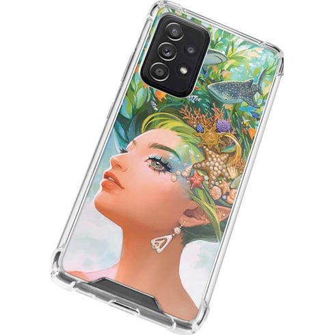 Mermaid with Sea Stars in Her Hair by Ivy Dolamore Galaxy A72 5G Clear Case