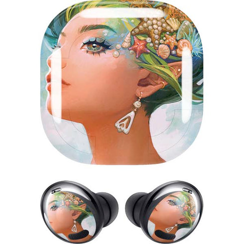 Mermaid with Sea Stars in Her Hair by Ivy Dolamore Galaxy Buds Pro Skin