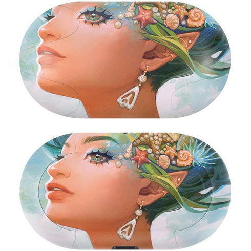 Mermaid with Sea Stars in Her Hair by Ivy Dolamore Galaxy Buds Skin