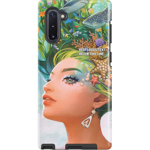 Mermaid with Sea Stars in Her Hair by Ivy Dolamore Galaxy Note 10 Pro Case