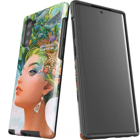 Mermaid with Sea Stars in Her Hair by Ivy Dolamore Galaxy Note 10 Pro Case