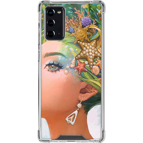 Mermaid with Sea Stars in Her Hair by Ivy Dolamore Galaxy Note20 5G Clear Case