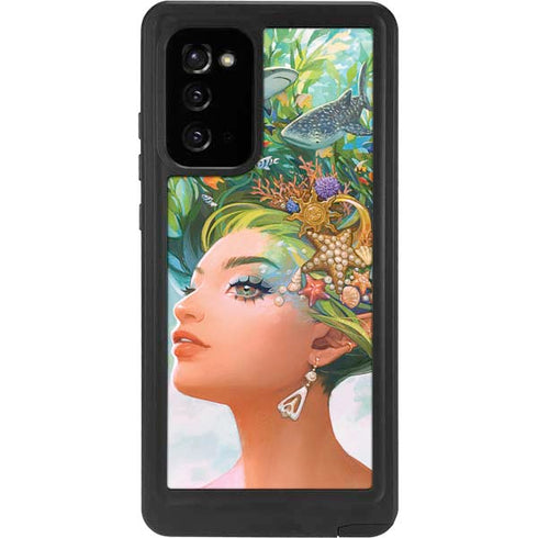Mermaid with Sea Stars in Her Hair by Ivy Dolamore Galaxy Note20 5G Waterproof Case