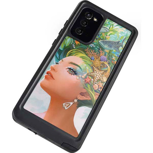 Mermaid with Sea Stars in Her Hair by Ivy Dolamore Galaxy Note20 5G Waterproof Case