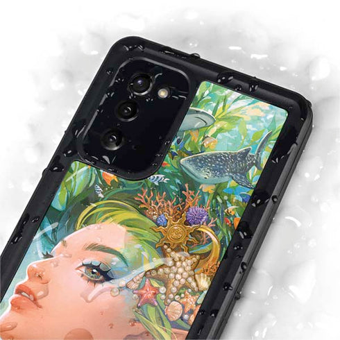 Mermaid with Sea Stars in Her Hair by Ivy Dolamore Galaxy Note20 5G Waterproof Case