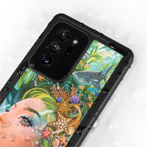 Mermaid with Sea Stars in Her Hair by Ivy Dolamore Galaxy Note20 Ultra 5G Waterproof Case
