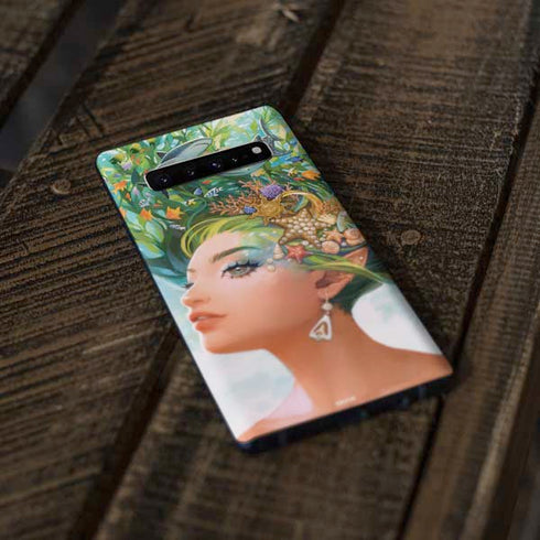 Mermaid with Sea Stars in Her Hair by Ivy Dolamore Galaxy S10 Skin
