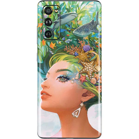 Mermaid with Sea Stars in Her Hair by Ivy Dolamore Galaxy S20 Fan Edition Skin