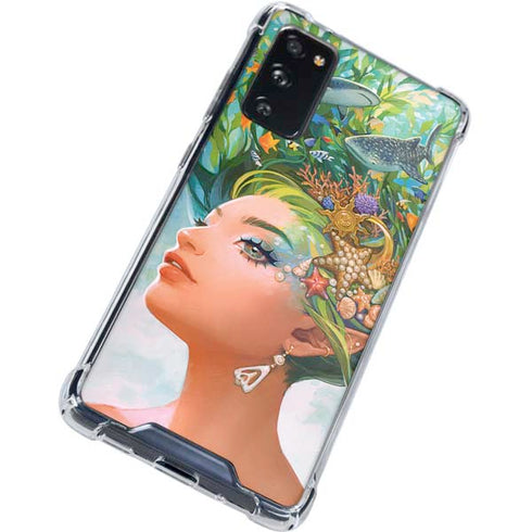 Mermaid with Sea Stars in Her Hair by Ivy Dolamore Galaxy S20 FE Clear Case