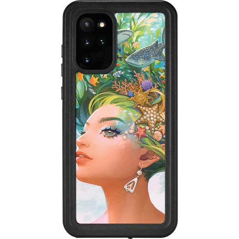 Mermaid with Sea Stars in Her Hair by Ivy Dolamore Galaxy S20 Plus Waterproof Case