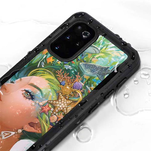 Mermaid with Sea Stars in Her Hair by Ivy Dolamore Galaxy S20 Plus Waterproof Case