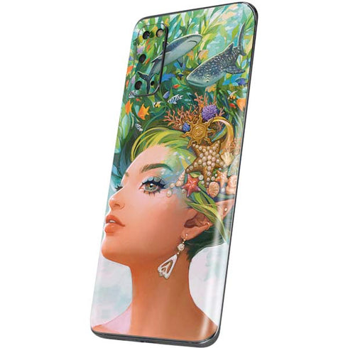 Mermaid with Sea Stars in Her Hair by Ivy Dolamore Galaxy S20 Skin