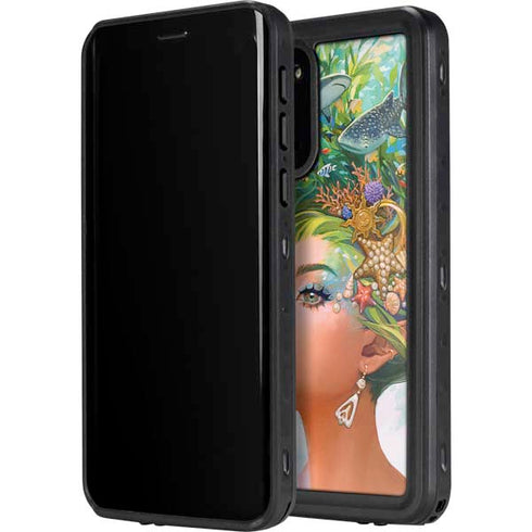 Mermaid with Sea Stars in Her Hair by Ivy Dolamore Galaxy S20 Waterproof Case