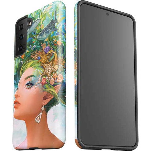 Mermaid with Sea Stars in Her Hair by Ivy Dolamore Galaxy S21 FE Pro Case