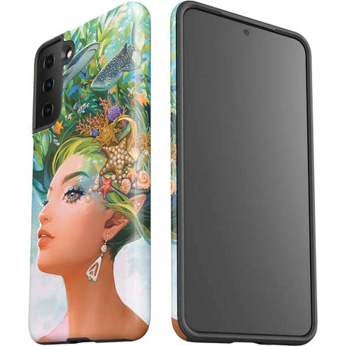 Mermaid with Sea Stars in Her Hair by Ivy Dolamore Galaxy S21 Plus 5G Pro Case
