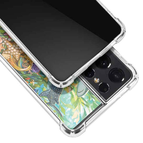 Mermaid with Sea Stars in Her Hair by Ivy Dolamore Galaxy S21 Ultra 5G Clear Case