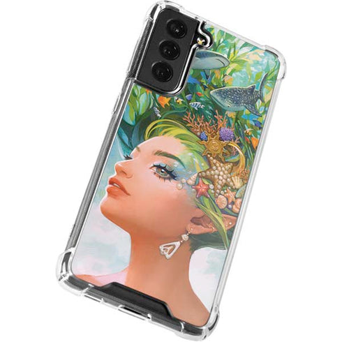 Mermaid with Sea Stars in Her Hair by Ivy Dolamore Galaxy S22 Plus Clear Case