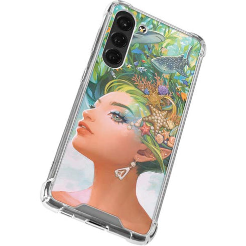 Mermaid with Sea Stars in Her Hair by Ivy Dolamore Galaxy S23 Plus Clear Case