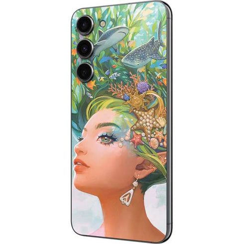 Mermaid with Sea Stars in Her Hair by Ivy Dolamore Galaxy S23 Plus Skin