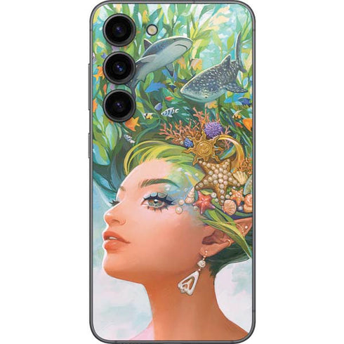 Mermaid with Sea Stars in Her Hair by Ivy Dolamore Galaxy S23 Skin