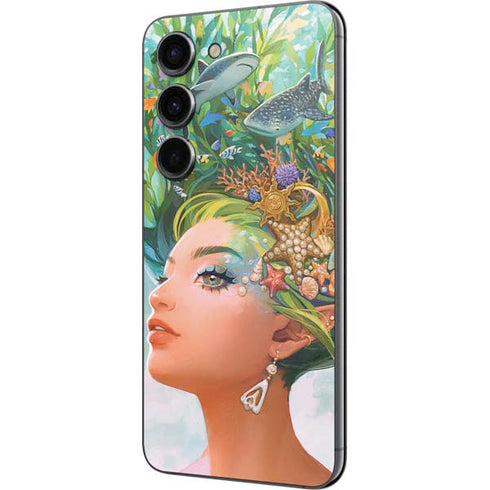 Mermaid with Sea Stars in Her Hair by Ivy Dolamore Galaxy S23 Skin