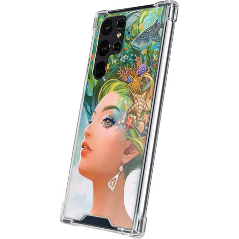 Mermaid with Sea Stars in Her Hair by Ivy Dolamore Galaxy S23 Ultra Clear Case