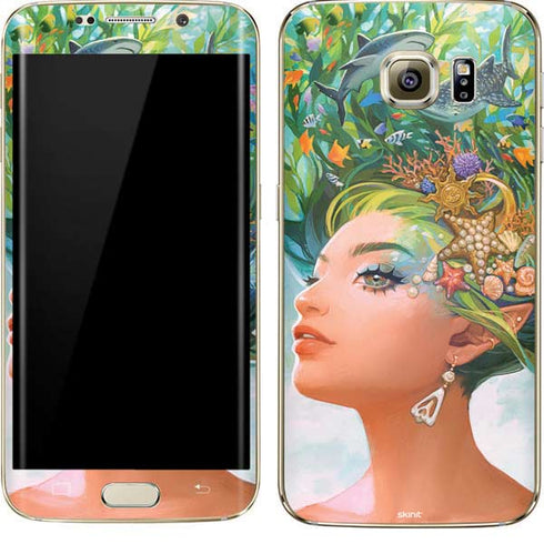 Mermaid with Sea Stars in Her Hair by Ivy Dolamore Galaxy S7 Edge Skin