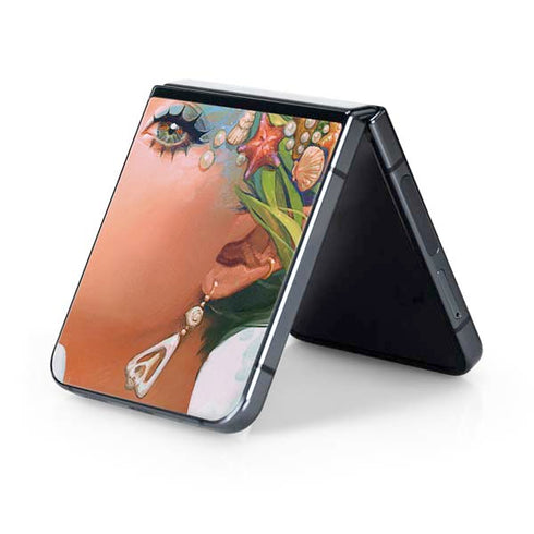 Mermaid with Sea Stars in Her Hair by Ivy Dolamore Galaxy Z Flip5 5G Skin