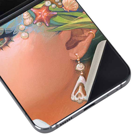 Mermaid with Sea Stars in Her Hair by Ivy Dolamore Galaxy Z Flip5 5G Skin