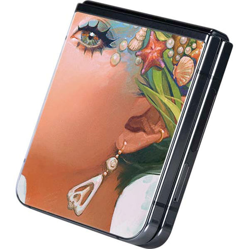 Mermaid with Sea Stars in Her Hair by Ivy Dolamore Galaxy Z Flip5 5G Skin
